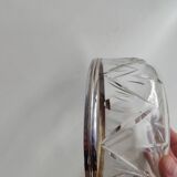 Crystal salad bowl with solid silver rim, first part of the 20th century.