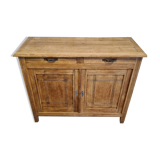 Old solid wood sideboard 2 doors and 2 drawers renovated