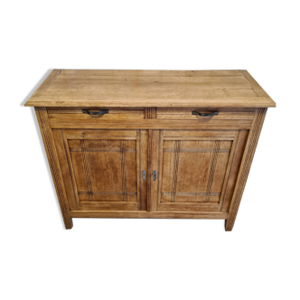 Buffet ancien en bois massif 2 portes et 2 tiroirs rénové