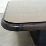 Coffee table mirror tray and leather