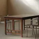 Arts & Crafts table in solid oak, around 1900