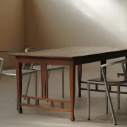 Table Arts & Crafts en chêne massif, vers 1900