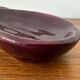 Old Vallauris aubergine ceramic vintage empty pocket bowl