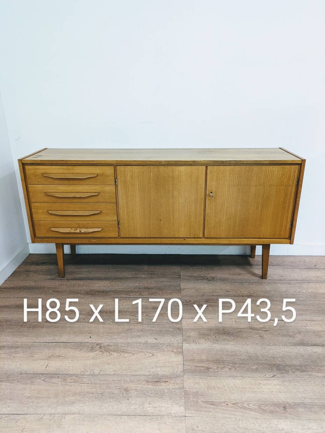 Vintage Scandinavian wooden sideboard