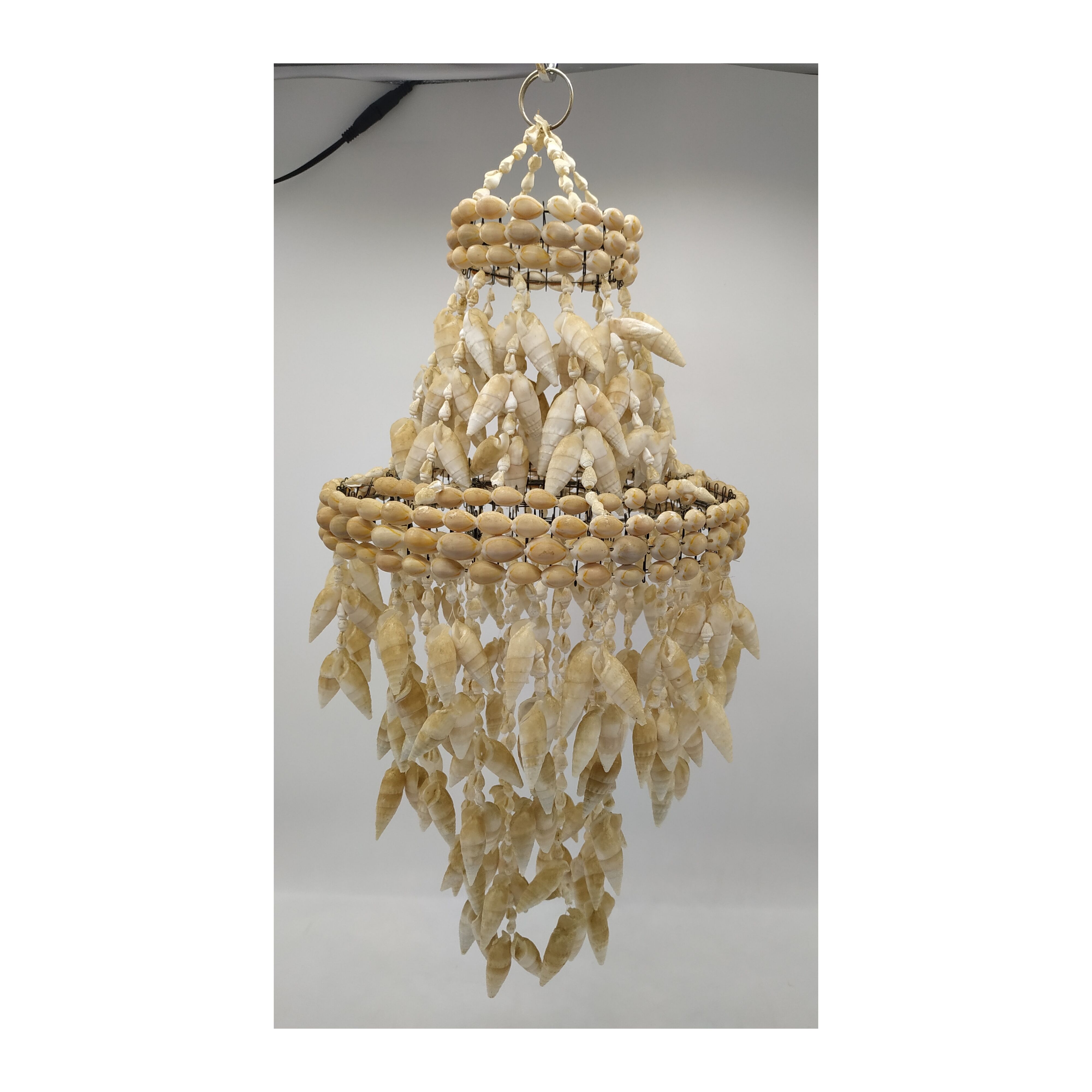 Suspension vintage cowries shells