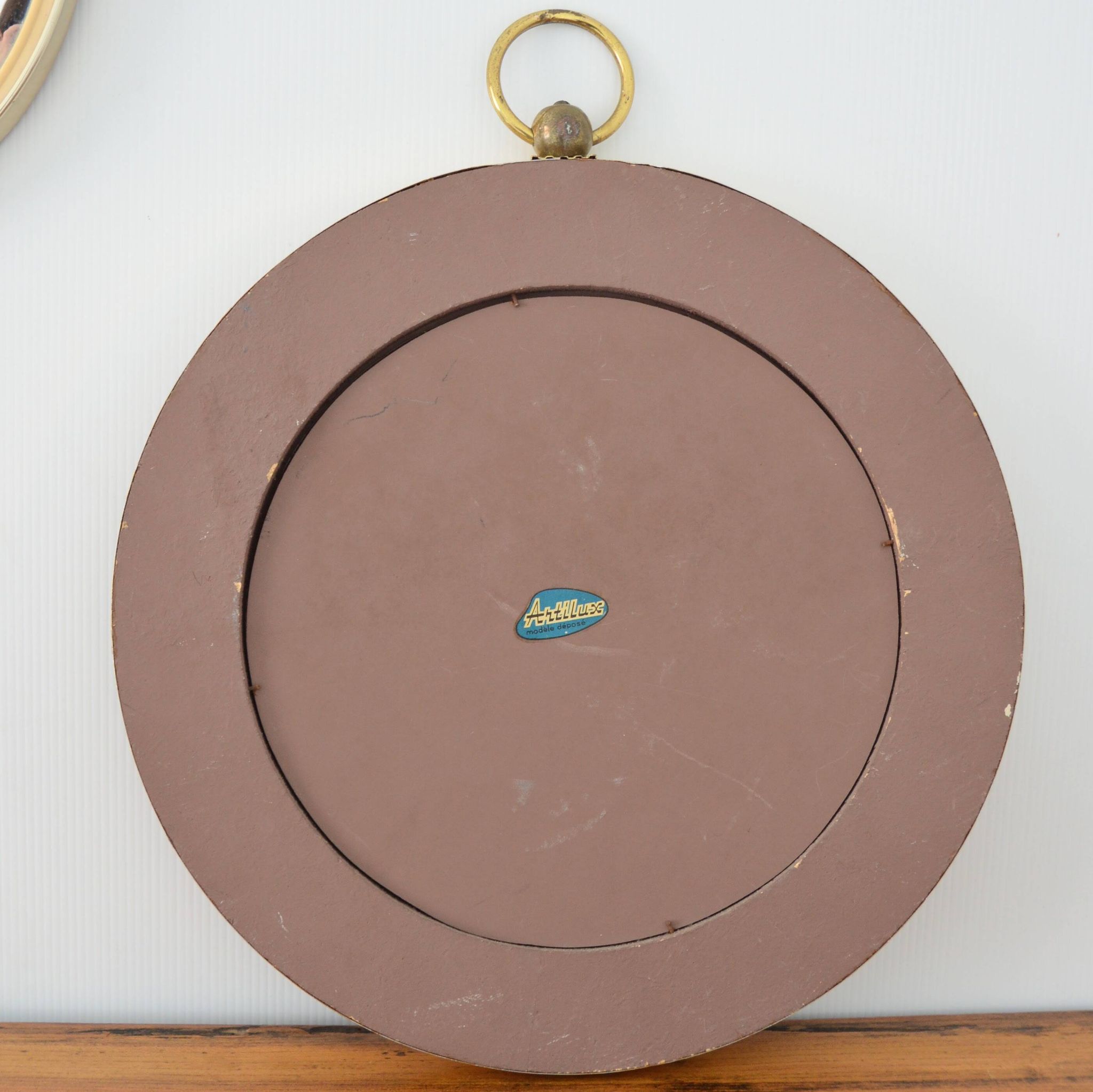 Set of 3 convex / witch's eye artilux vintage mirrors from the 1960s.