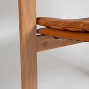 Cubic Pinewood & Leather Armchair by Ate van Apeldoorn for Houtwerk Hattem,
