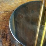 Brass lamp with pleated shade