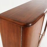 Walnut highboard, Danish design, 1960s, production: Denmark