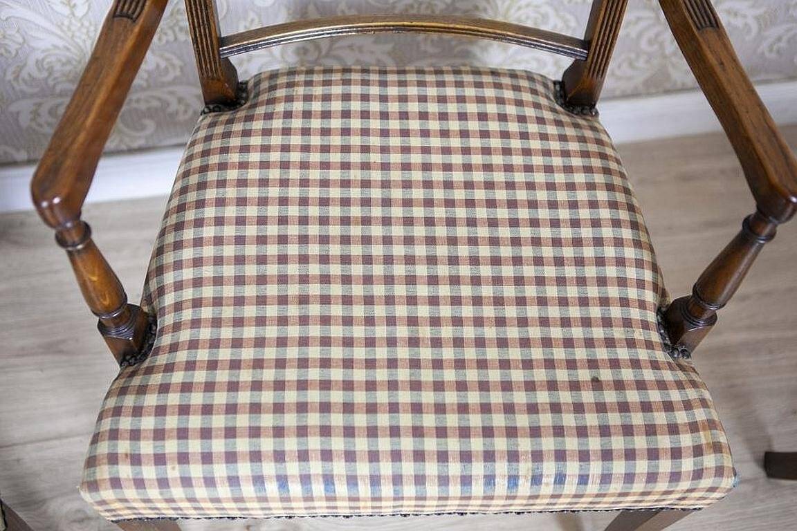 Vintage Oak Armchairs, 1940s, Set of 4