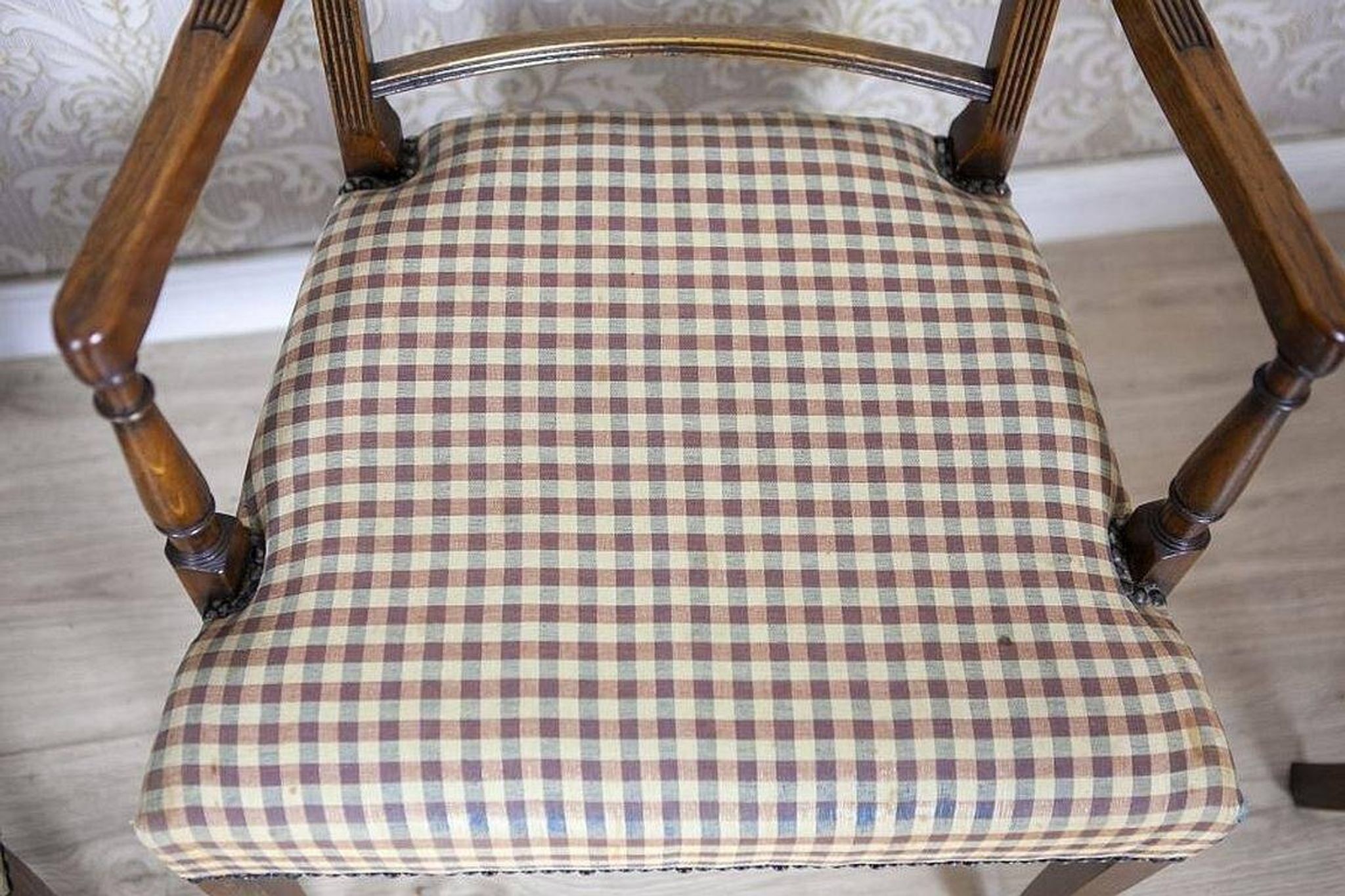 Vintage Oak Armchairs, 1940s, Set of 4