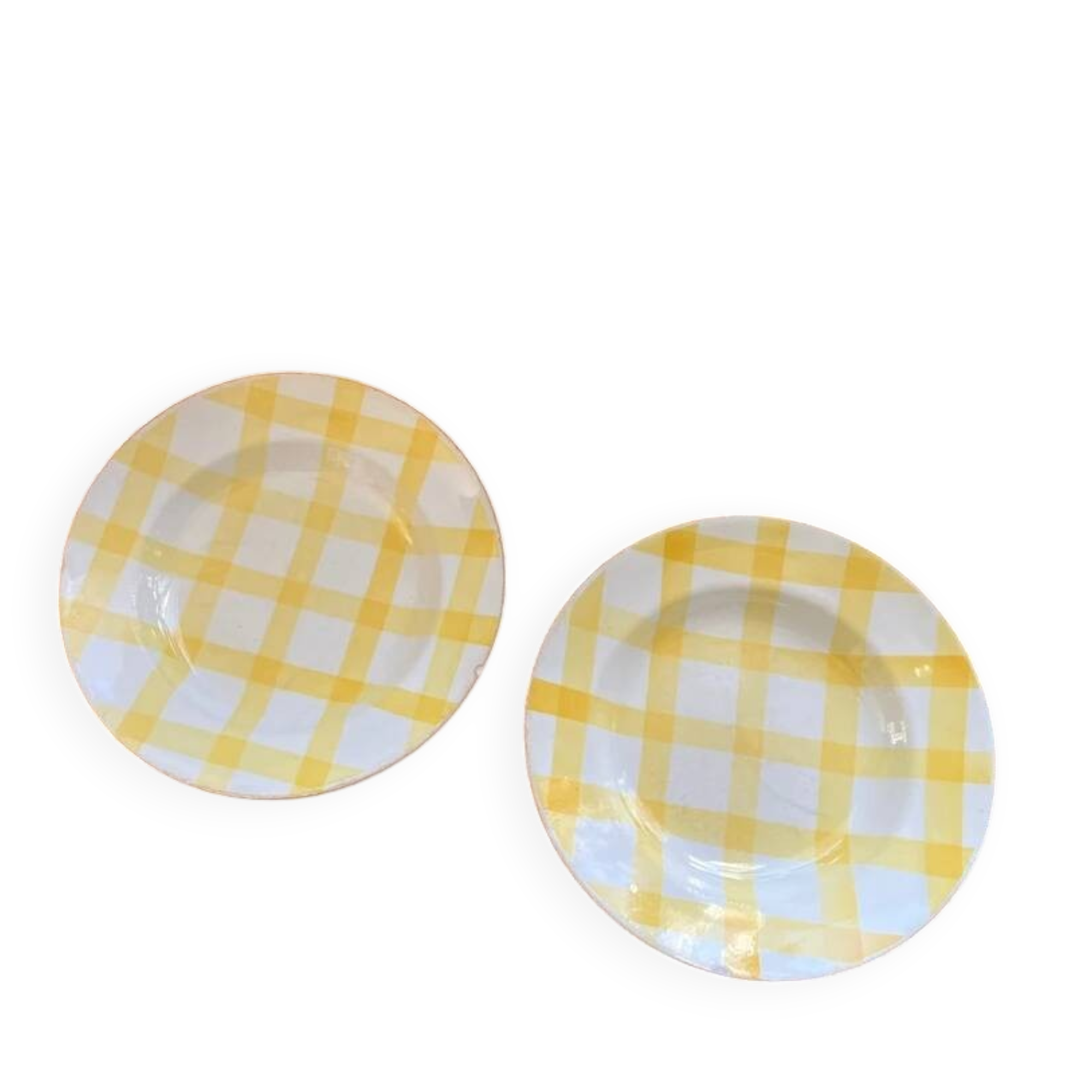 2 deep plates in Orchies faience Moulin des Loups