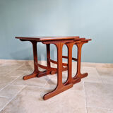 Ensemble de 3 tables gigognes en teck G-plan, années 1960