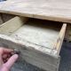 Shabby chic fir farm table painted natural wood 1900
