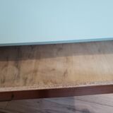 Vintage wood and blue chest of drawers