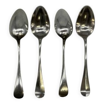 Set of 4 Alfénide soup spoons