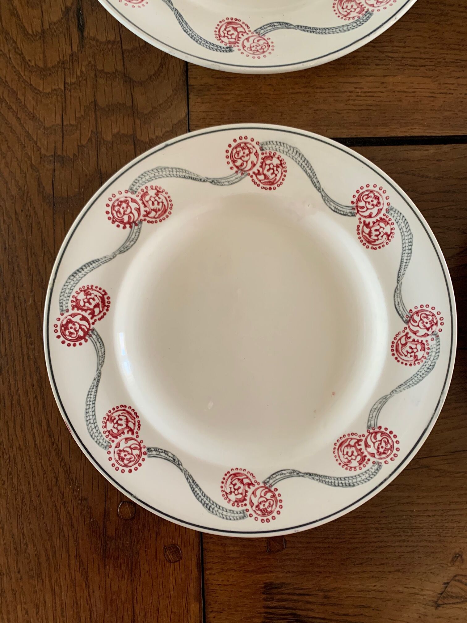 Antique ceramic hollow plate