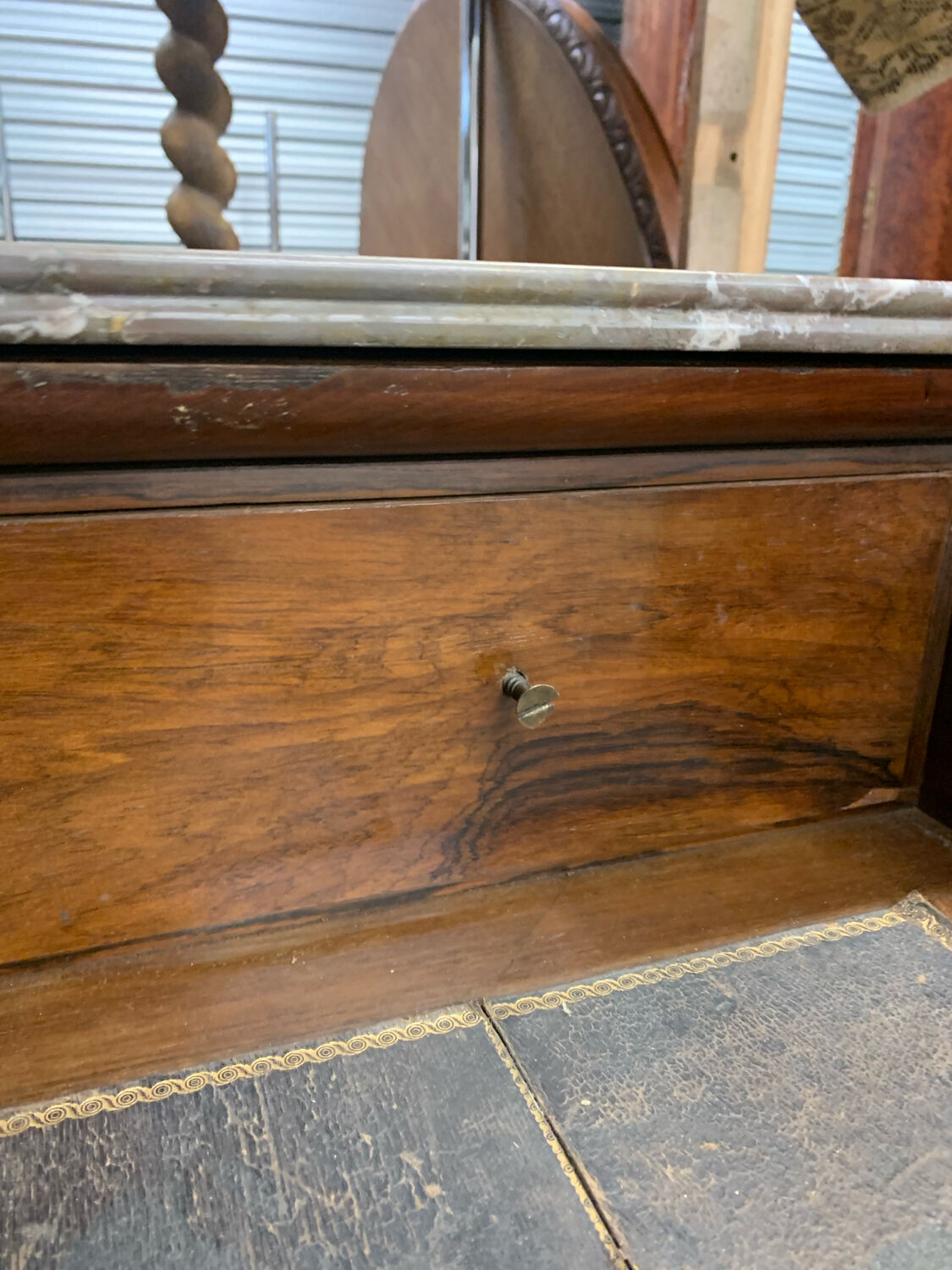 Antique Louis-Philippe chest of drawers, 19th century secretary