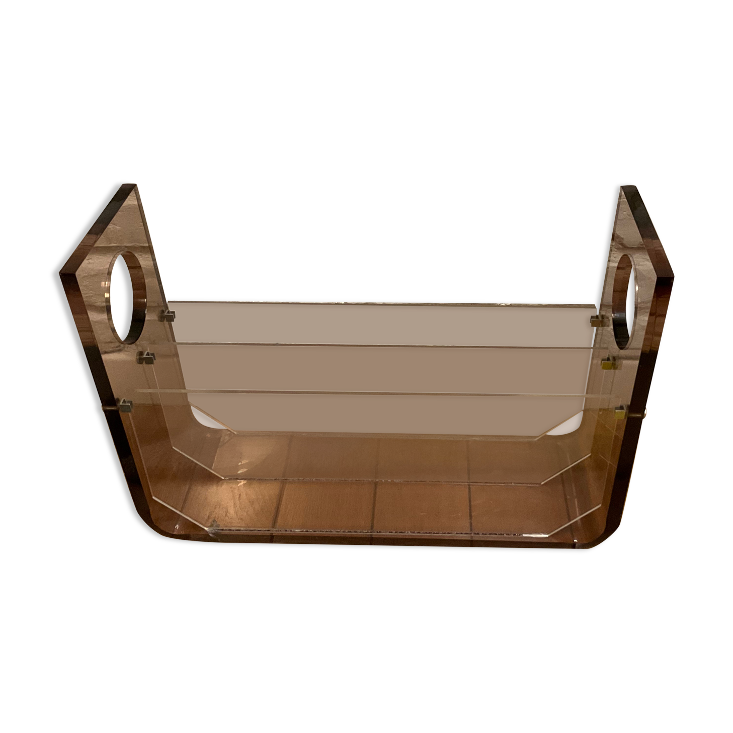 Michel Dumas two-tone plexiglass magazine holder