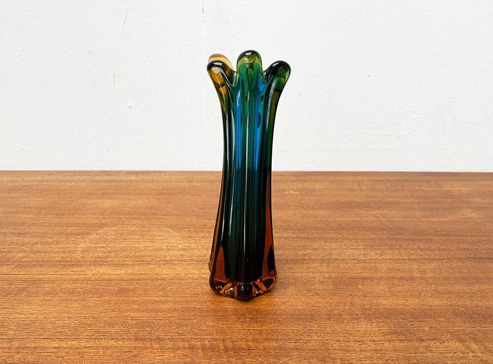 Italian Sommerso vase in Murano glass attributed to Flavio Poli for Seguso, 1970s.
