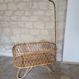 Rattan and wicker cradle