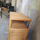 Console en rotin vintage années 70/80