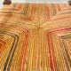 Vintage Art Deco wood and straw corner chair, 1930s
