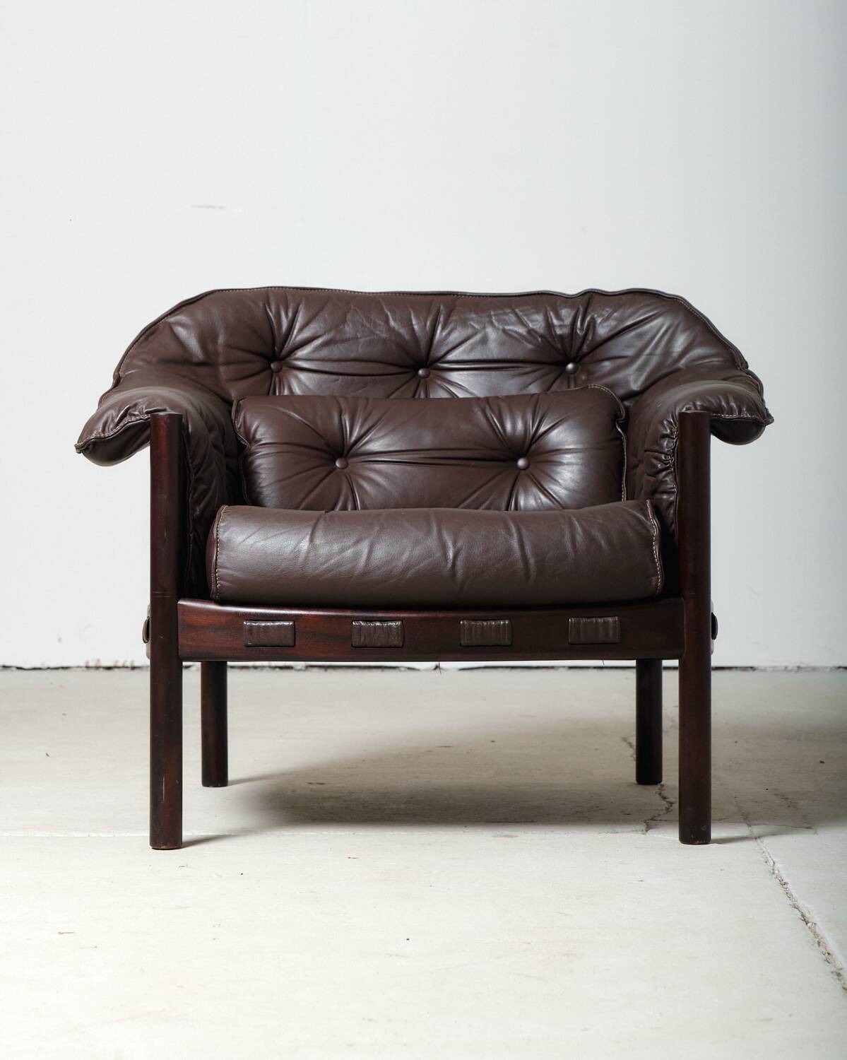 Fauteuil en cuir, Suède, années 1970
