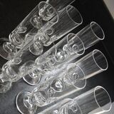 10 crystal champagne flutes