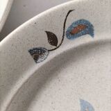 6 Saint-Amand stoneware dinner plates, Sologne pattern