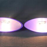 Pair of post-modern Murano blue glass wall lights 1980's by Carlo Nason Murano Due, Italy