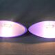 Pair of post-modern Murano blue glass wall lights 1980's by Carlo Nason Murano Due, Italy
