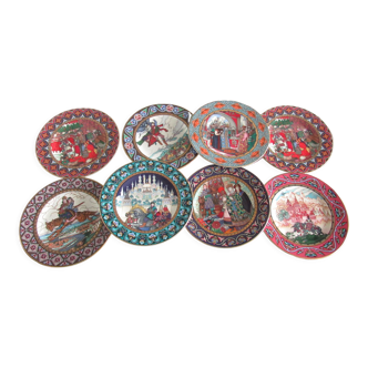 8 decorative plates "The Russian Fairy Tales" by Villeroy & Boch