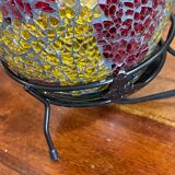 Cracked glass egg lamp