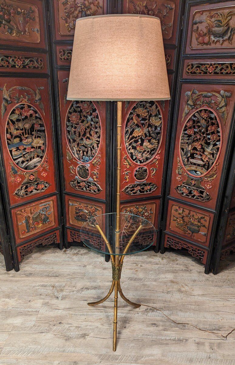 Bamboo floor lamp