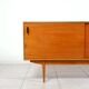 Swedish teak sideboard with leather handles