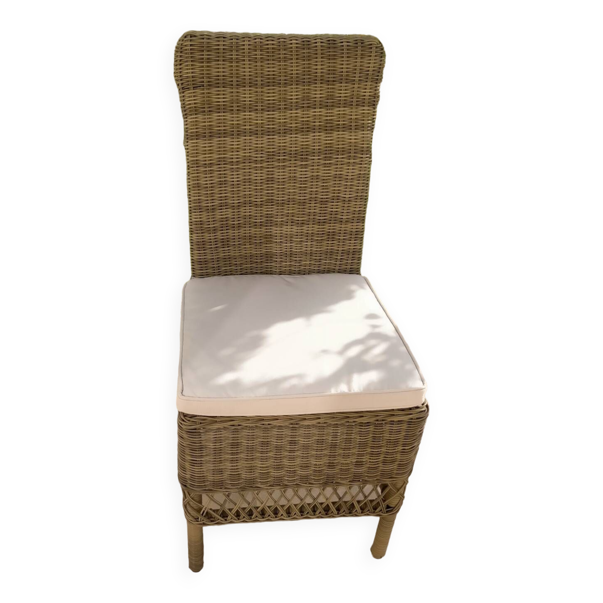 Wicker and rattan chair
