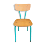 Chaise bois et métal, école, internat, vintage, années 50