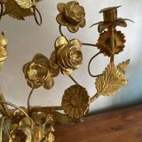 Brass church candelabra with fleur-de-lys