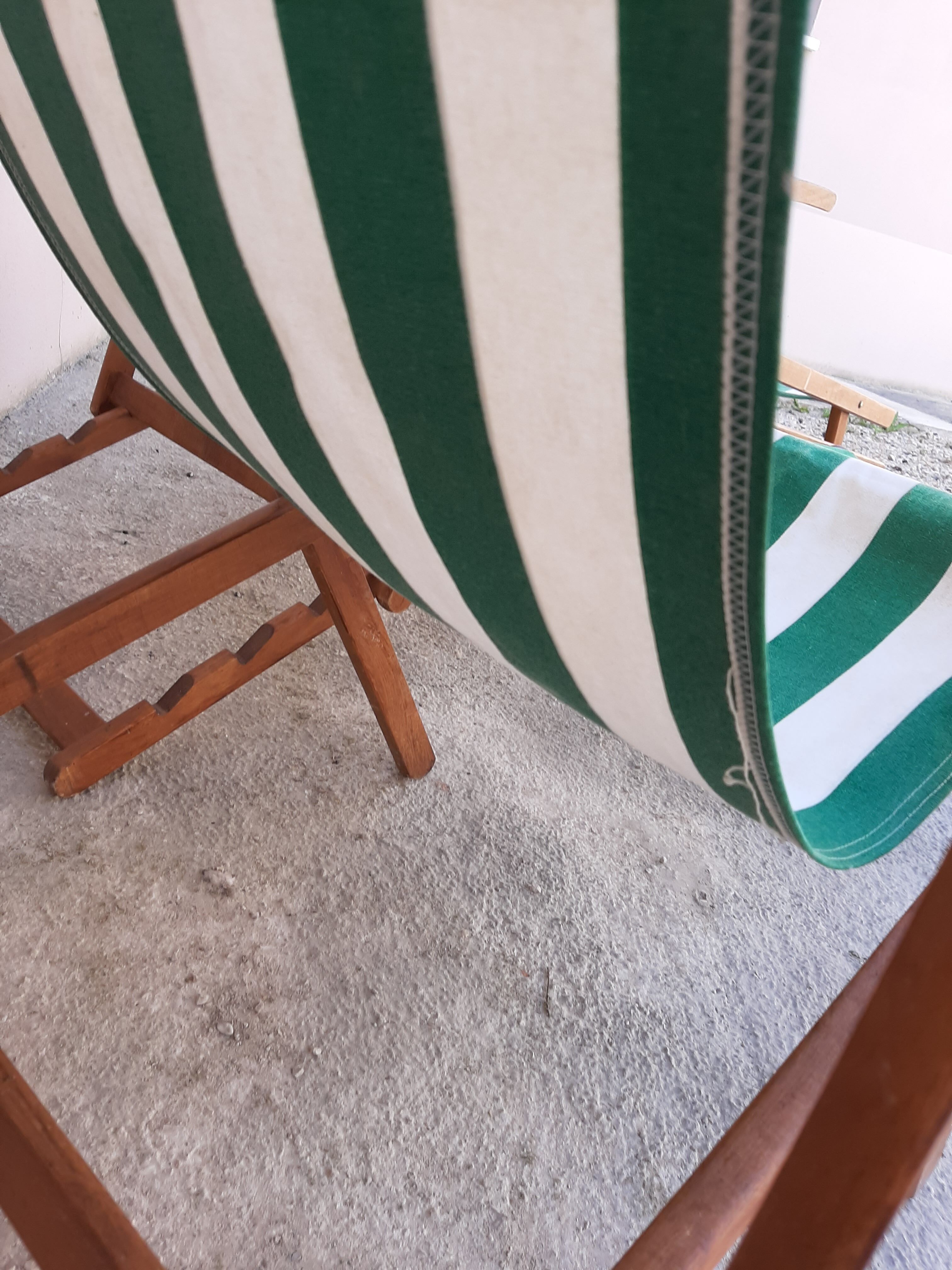 Pair of Chilean vintage sunbeds