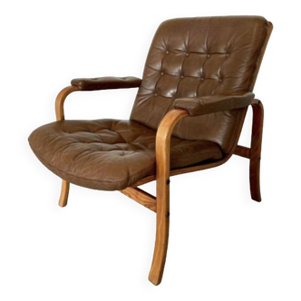 Chaise longue vintage rétro du milieu du siècle scandinave Gøte Møbler par Nassjo Ab