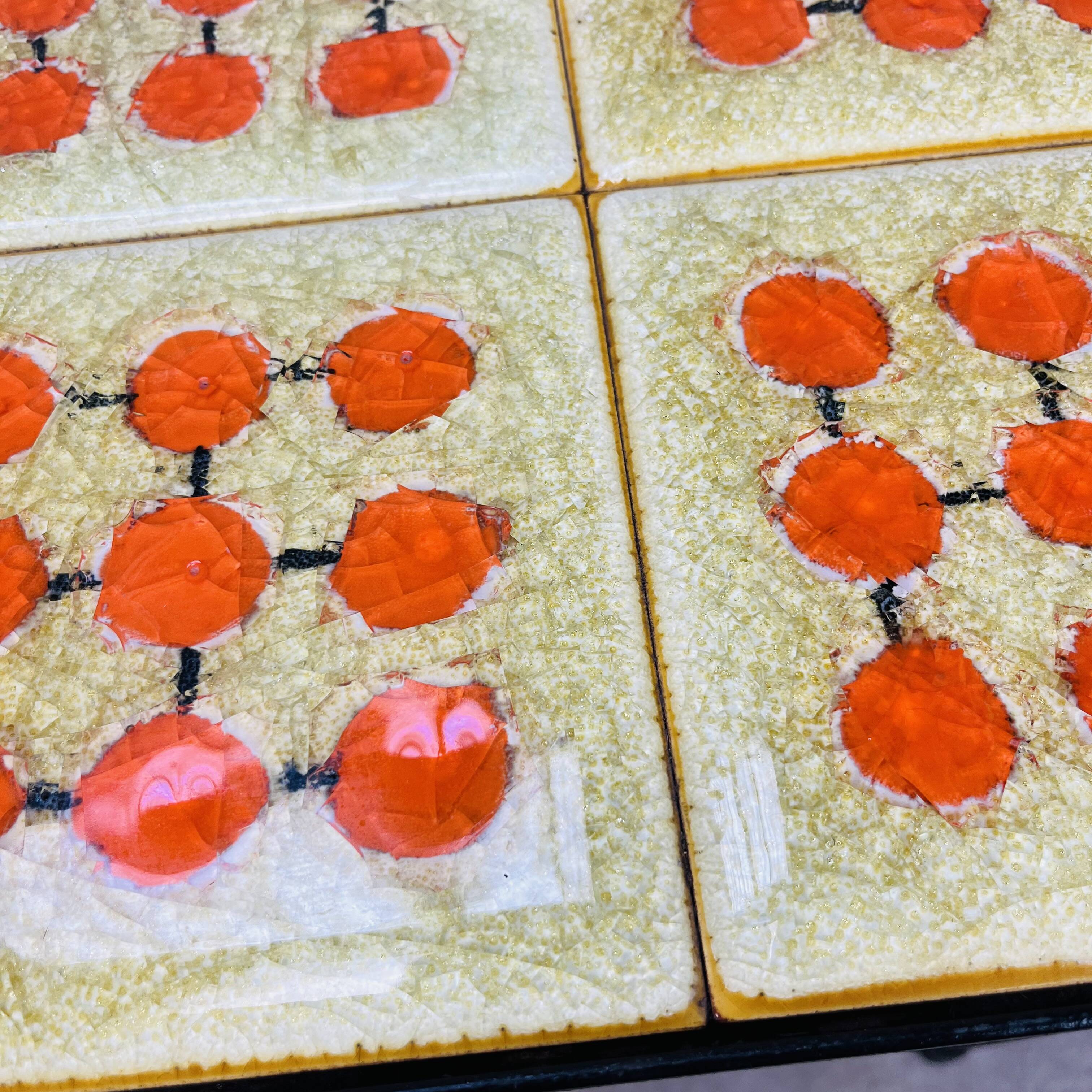 50s ceramic side table, modernist style