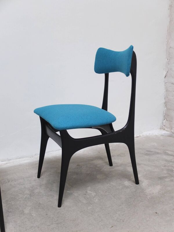 Ensemble de 4 chaises de salle à manger 'S3' par Alfred Hendrickx pour Belform, années 1950.