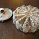 Round ceiling lamp in bubbled glass vintage 60s-70s
