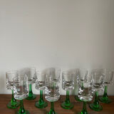 11 stemmed glasses
