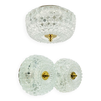 Set of Mid-Century Bubble Glass Flush Mount & Wall Lamps by Helena Tynell from Limburg, 1960s