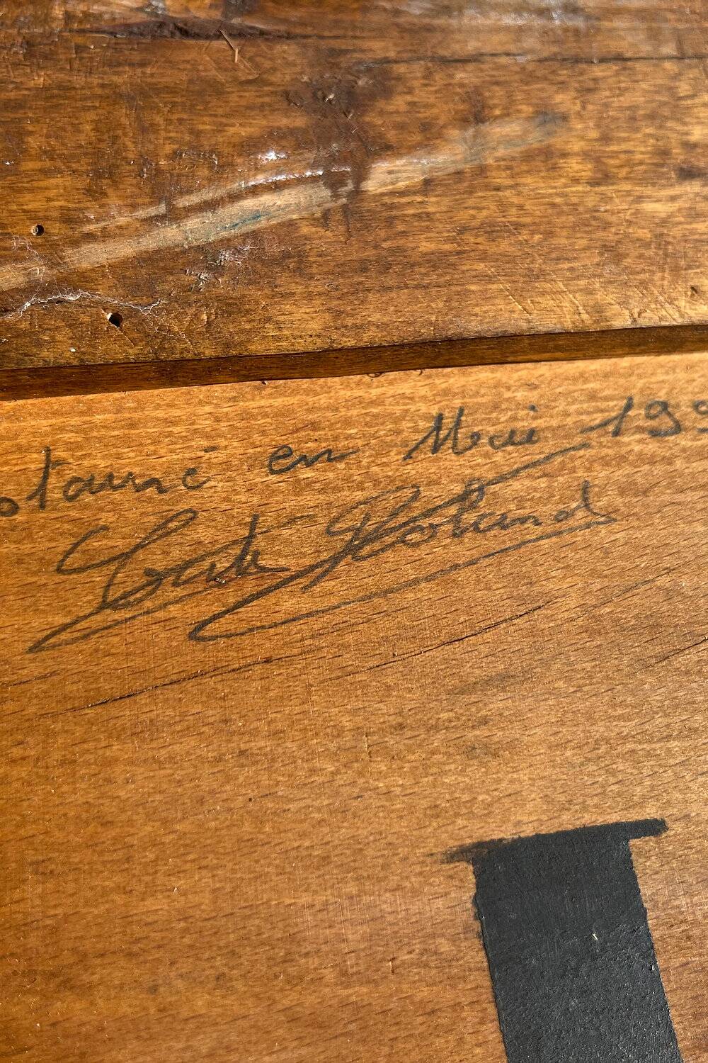 Antique chest of drawers with a grey marble top.