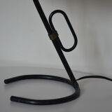 Lacquered metal bedside lamp