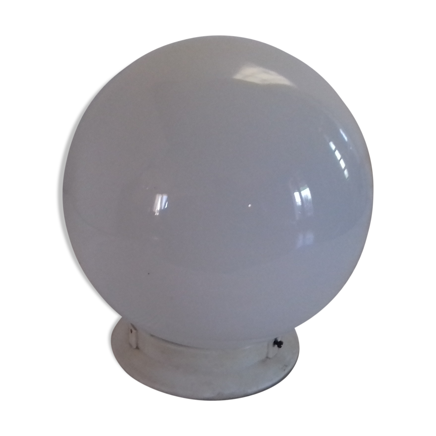 White opaline ball ceiling light