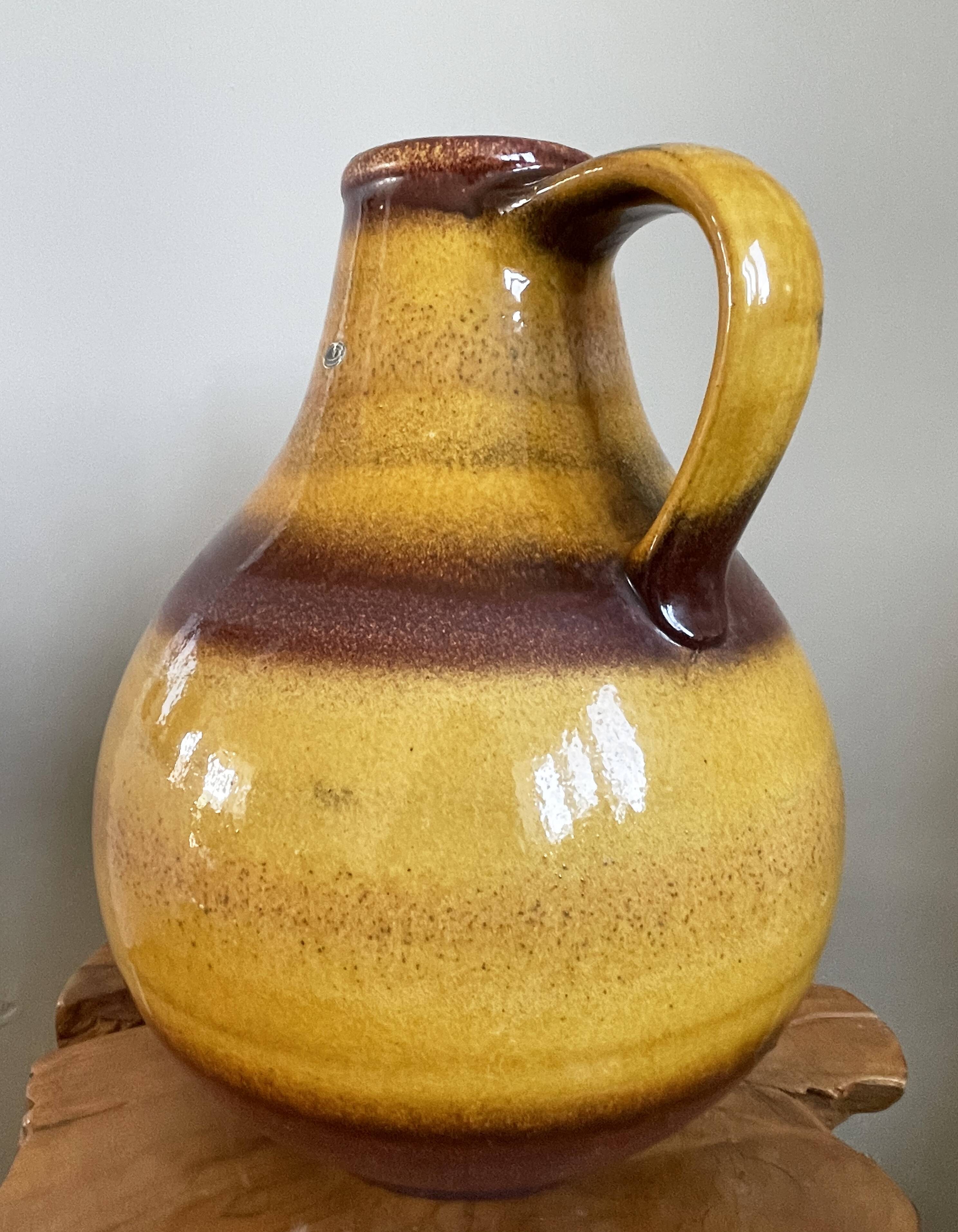Fritz van Daalen 4736-35 Fat-Lava Vase, Vintage Mid-Century Ceramic Vase from West Germany